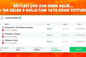 45+3, 45+4 ve 45+9'da gelen goller... Yok böyle iddaa kuponu! 1.670 oranla 31 bin TL kazandı...