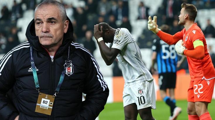 Beşiktaş, Avrupa'da dağıldı! Rıza Çalımbay'ın serisi sona erdi...