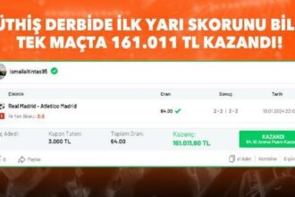 Madrid Derbisine iddaa oynadı, Misli'den 161 bin 11 TL kazandı