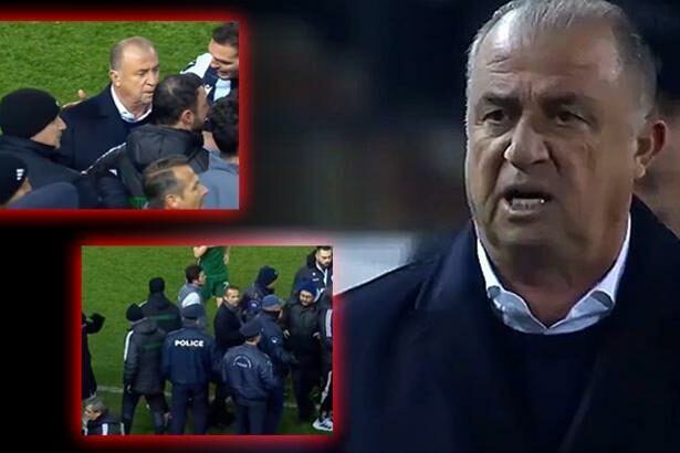 Panathinaikos'ta Fatih Terim çılgına döndü! Polisler devreye girdi, güçlükle sakinleştirdi...