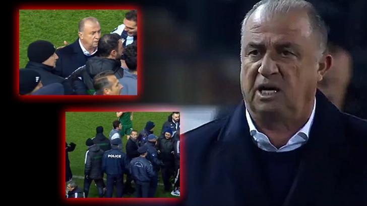 Panathinaikos'ta Fatih Terim çılgına döndü! Polisler devreye girdi, güçlükle sakinleştirdi...