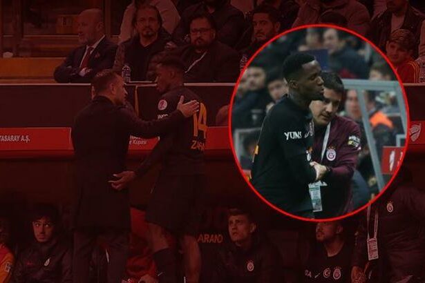 Galatasaray'da Zaha'dan Okan Buruk'a tepki! Bandırmaspor maçında oyundan çıkınca...