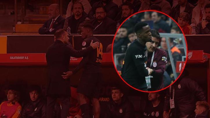 Galatasaray'da Zaha'dan Okan Buruk'a tepki! Bandırmaspor maçında oyundan çıkınca...