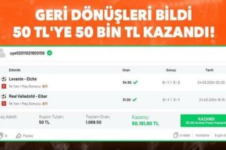 50 TL'ye 50 bin TL kazandı! 2 maçlık iddaa kuponu yaptı, Misli Arena'da paylaştı...