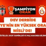 Beşiktaş-Galatasaray derbisine Türkiye'nin en yüksek iddaa oranları burada! Şampiyon Oran, Misli'de...