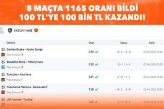 8 maçlık iddaa kuponu yaptı, 100 TL 100 bin TL kazandı