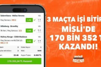 3 maçlık iddaa kuponu oynadı, 170 bin 352 TL kazandı