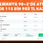 Almanya 90+2'de 1 puan aldı, Misli'de oynadığı iddaa kuponu ile 115 bin 902 TL kazandı