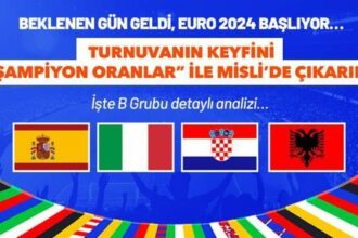 EURO 2024 B Grubu detaylı analizi, turnuvaya özel oyunlar ve çok daha fazlası burada! Heyecanı Şampiyon Oran’la Misli’de Yaşa...