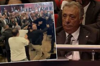 Beşiktaş Genel Kurulu'nda kavga çıktı! Ahmet Nur Çebi salona girince...