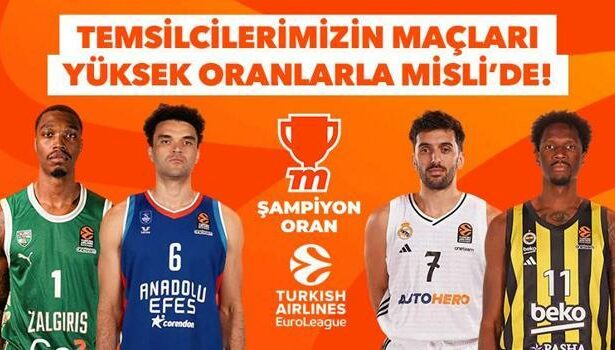 Anadolu Efes ve Fenerbahçe Beko sahada, maçlar canlı yayınla Misli'de!