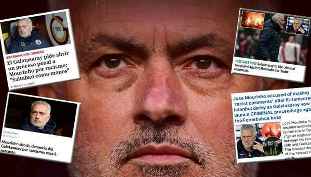 Galatasaray - Fenerbahçe derbisi sonrası dünya basınında ırkçılık şaşkınlığı: 'Türkiye'de büyük yangın! Mourinho'ya şok suçlama'