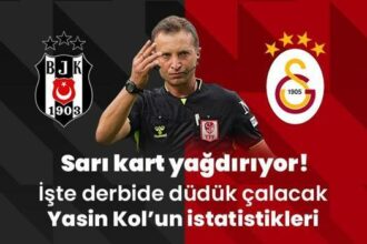 Sarı kart yağdırıyor! İşte derbide düdük çalacak Yasin Kol’un istatistikleri