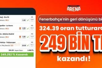 Fenerbahçe'nin geri dönüşünü bildi, 324.39 oran tutturarak 249 bin TL kazandı!
