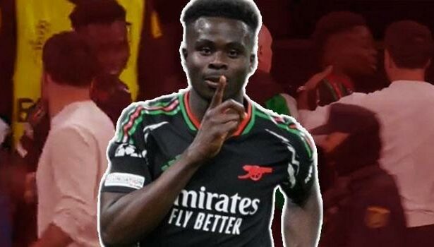 Real Madrid - Arsenal maçının devre arasında ortalık karıştı! Yıldız futbolcu Saka'nın üzerine yürüdü