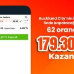 Auckland City’nin ikinci yarıyı önde kapatacağını bildi! 62 orandan 179.307 TL kazandı!