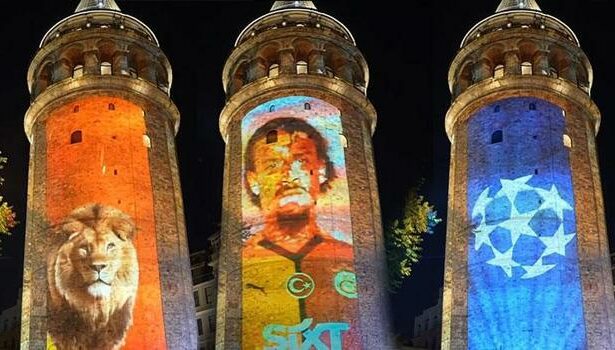 Galatasaray'dan gece yarısı ışık şov!