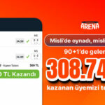 İki maçta 745 oran yakaladı 308.747,80 TL kazandı!