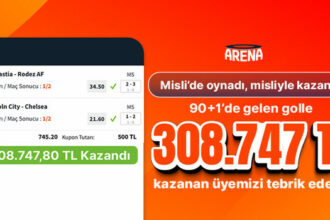 İki maçta 745 oran yakaladı 308.747,80 TL kazandı!