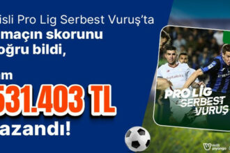 Misli Pro Lig Serbest Vuruş’ta 3 maçın skorunu doğru bildi, tam 531.403 TL kazandı!