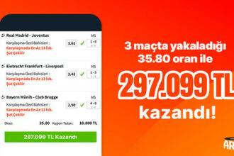 3 maça şut bahsi oynadı, 35.80 oran ile 297 bin TL kazandı!