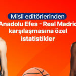 Misli editörlerinden Anadolu Efes - Real Madrid karşılaşmasına özel istatistikler