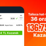 Talisca hat-trick yaptı! Misli üyesi 136.754 TL kazandı…