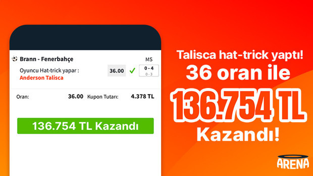 Talisca hat-trick yaptı! Misli üyesi 136.754 TL kazandı…